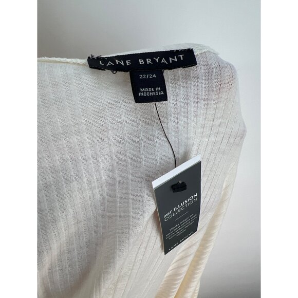 Lane Bryant Illusion Collection Wrap Top Blouse sz 22 / 24 Womens 22/24 NWT - Picture 6 of 6